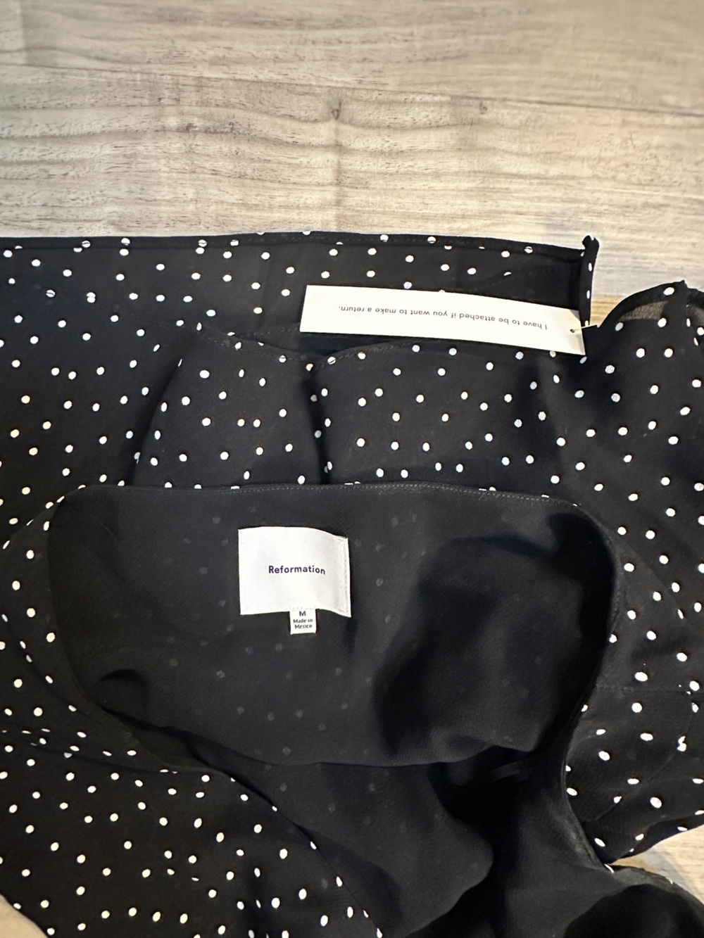 NWT REFORMATION Nila Black & White Polka Dot Halter Wrap Tank, Size M *RARE* - Picture 12 of 12